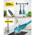 thumbnail image 2 of Bundlepro 2 Pack Silicone Cooking Spoons with Bulge, Multifunction Spatula Spoon Set,Gray+Turquoise, 2 of 6