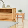 thumbnail image 4 of Costway Bamboo Shower Seat Bench Bathroom Spa Organizer Stool W/ Storage Shelf, 4 of 10