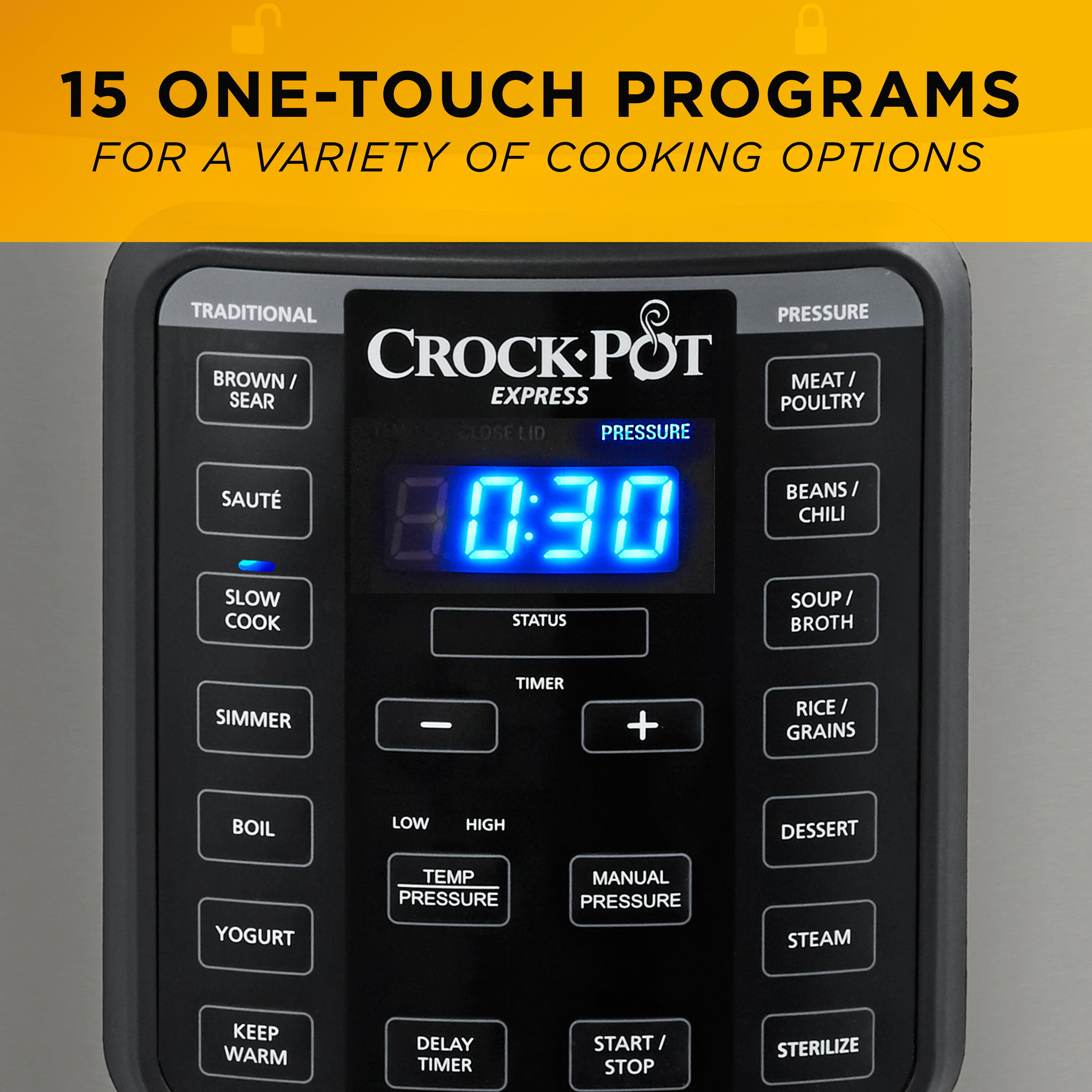 Crock-Pot 10-Qt. Express Crock Pressure Cooker with Easy Release
