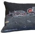 thumbnail image 3 of 35" Black Chicago Nighttime Skyline Lumbar Decorative Pillow, 3 of 6