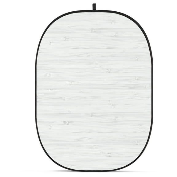 Glow CBA-WW0005 5x6.5' Fabric Collapsible Backdrop, Wooden Wall