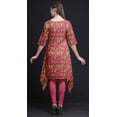 thumbnail image 2 of Bimba Pink Mandala & Paisley Printed Tops For Women Asymmetric Kurti Summer Dress For Girls X-Large, 2 of 6
