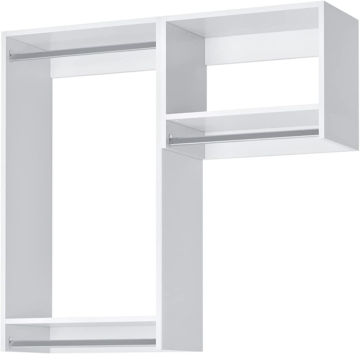 Modular Closet System - Wall Mounted Closet Rod Hanging Closet