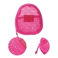 thumbnail image 3 of Unique Bargains 1 Pc Mesh Hand-held Sundries Makeup Bag Polyester Rose Red 4.92in, 3 of 6