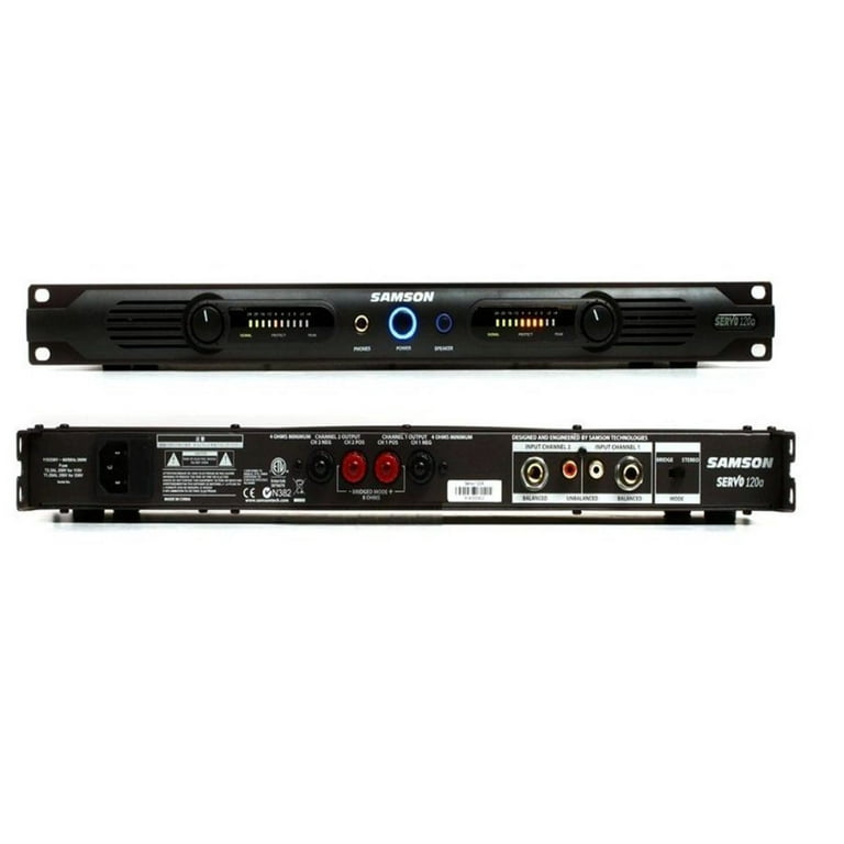 Speaker Amplifier Samson Servo 120A Stereo Power Amplifier - 120