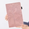 thumbnail image 6 of iPad Pro 11 2020 Case, iPad Pro 11 inch 2nd Generation Case, Dteck Embossed Tree Pattern PU Leather Magnetic Flip Folio Stand Case Auto Wake Sleep with Card Slots/Elastic Band/Stylus Loop, Rosegold, 6 of 6
