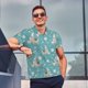 thumbnail image 4 of Fotbe Teal Mama Llama Camiseta Polo de Golf para Hombre con Estampado – Camisa Deportiva Transpirable con Cuello Abotonado-Small, 4 of 6