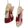 thumbnail image 3 of Angel Girl Hanging Christmas Ornaments - 3.5" - Burgundy and Beige -  Set of 2, 3 of 8