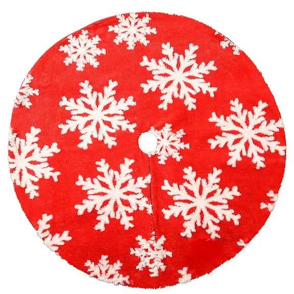 Fridja 35.4inch Christmas Tree Skirt Christmas Tree Skirt Knitting Tree Skirt Apron Surface Knitting Snowflake Christmas Tree Skirt Snowflake Tree Skirt Christmas Decoration