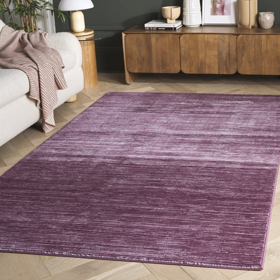 SAFAVIEH Vision Adrasteia Overdyed Solid Area Rug, Grape, 5'1" x 7'6" - Modern Design, Grape, Non-Shedding & Easy Cleaning, Ideal for Living Room, Bedroom, Dining Space