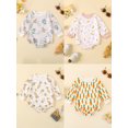 thumbnail image 3 of Newborn Baby Boy Girl Easter Outfits Carrot Bunny Print Long Sleeve Bubble Romper Sweatshirt 0 3 6 12 18 Months Cute Spring Clothes, 3 of 8