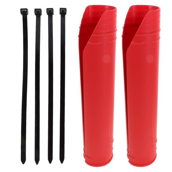 SEWOART 1Set Motorcycle Front Fork Protector Cover Plastic Shock Absorber Guard Red