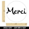 thumbnail image 2 of Merci Thank You French Self-Inking Rubber Stamp Ink Stamper - Black Ink - Medium 1 Inch, 2 of 7