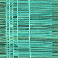 thumbnail image 1 of Ahgly Company Machine Washable Indoor Square Abstract Turquoise Blue Modern Area Rugs, 8' Square, 1 of 4