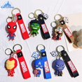 thumbnail image 2 of Disney-llaveros de PVC de Los Vengadores de Marvel, llaveros con colgante de superhéroe de dibujos animados, Thanos, Iron Man, Spiderman, regalos de joyería Fivean unisex, 2 of 2