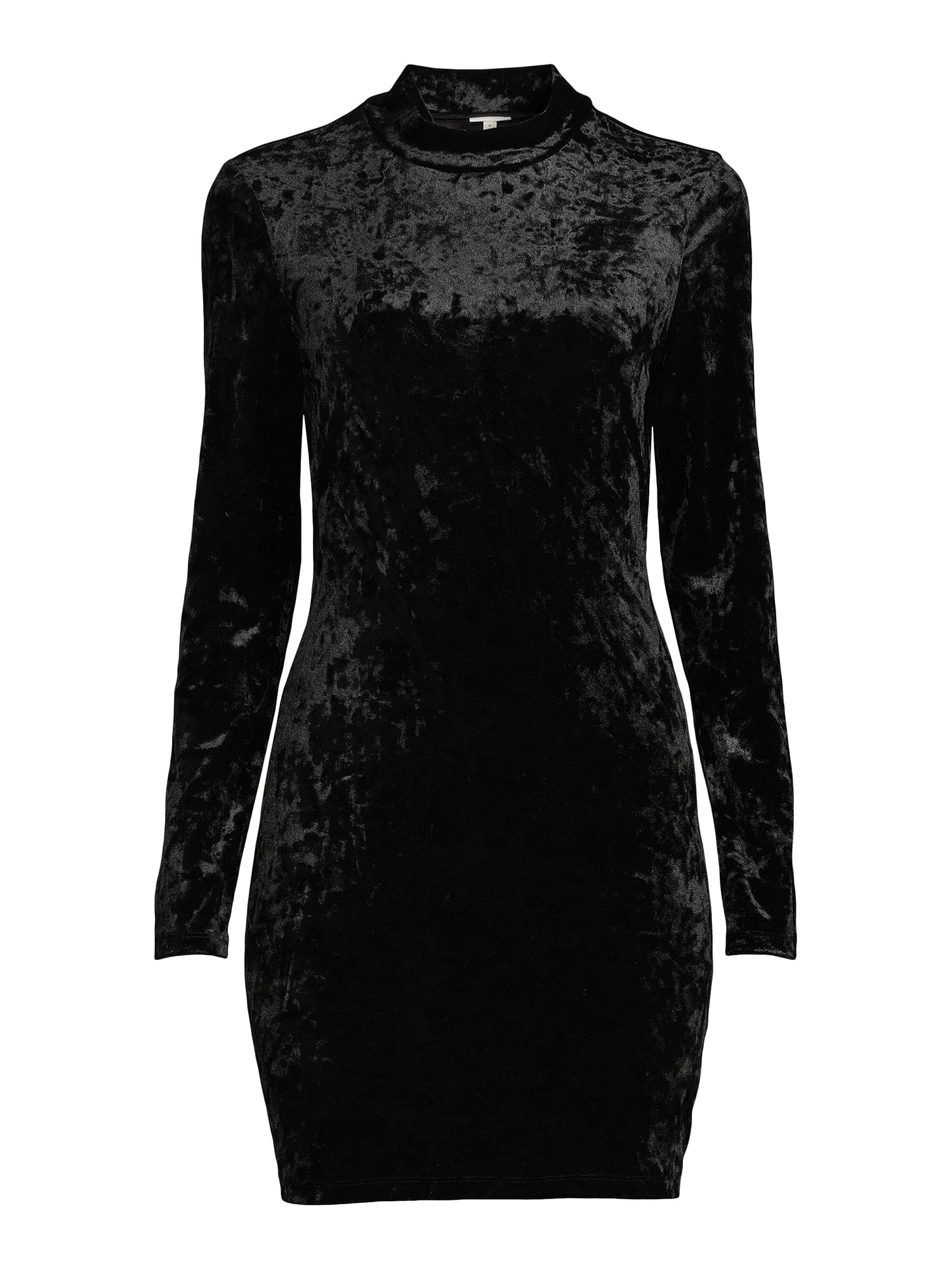 Self Esteem Juniors Crushed Velvet Mock Neck Bodycon Dress