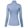 thumbnail image 4 of MixMatchy Women's Long Sleeve Turtleneck Lightweight Pullover Slim Fit Top, 4 of 4