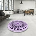 thumbnail image 4 of Ahgly Company Machine Washable Indoor Rectangle Transitional Orchid Purple Area Rugs, 5' x 7', 4 of 7