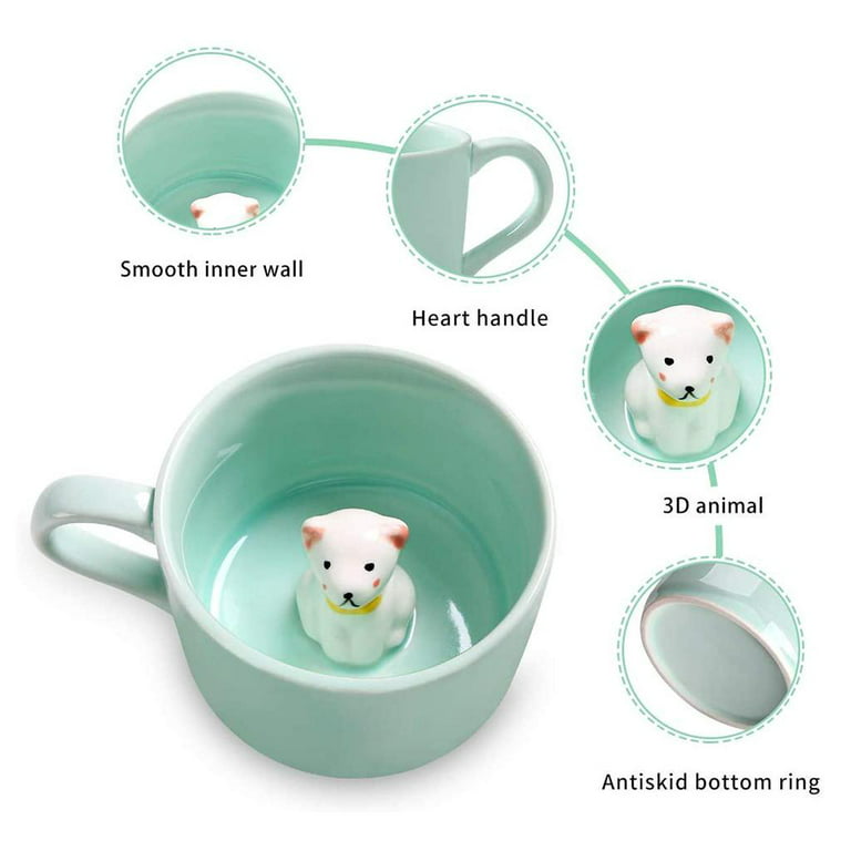 Hmwy-3d Cartoon Water Cup Coffee Milk Tea Ceramic Mug Home Office