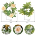 thumbnail image 6 of Lohuatrd 2Pcs Candlestick Garland Realistic Simulation Rose Wreath Candle Holder Garland for Home Wedding Decoration, 6 of 7