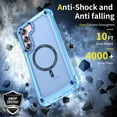 thumbnail image 6 of Allytech Magnetic Case for Samsung Galaxy S23, [Military Grade Drop Protection] [Compatible with MagSafe] Slim Translucent Soft TPU Frame Shockproof Anti-Scratch Rugged PC Back Shell - Blue, 6 of 8