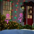 thumbnail image 3 of Paquete de luces solares de jardín Ormromra con flamencos de neón rosa CPB-US-DYP157, 3 of 5