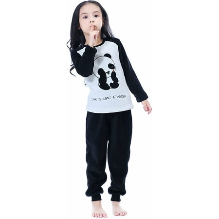

Womens Fuzzy Plush Fleece Pajamas Set Long Sleeve Warm Cute Panda Outfit Loungewear for Family/Teens