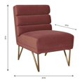 thumbnail image 5 of TOV Furniture Kelly Salmon Velvet Chair, 5 of 5