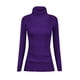 thumbnail image 2 of Jersey v28 para mujer, elástico, cuello alto, corte ajustado, morado, 2 of 5
