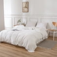 thumbnail image 2 of Move Over White Ruffle Duvet Cover King Only Soft Washed Microfiber Bedding Set Ruffled Pattern No Filling, 2 of 10