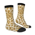 thumbnail image 3 of Uemuo Gold Drops Pattern Women's Crew Socks, Soft Durable Breathable Moisture-Wicking with Odor Control Cotton socks, 3 of 9