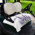 thumbnail image 2 of Golf Cart Seat Covers for 2 Seater,Purple Lavender Microfiber Cart Seat Towel Blanket,Pastoral Botanical Floral Dragonfly Absorbent Breathable Non Slip Bench Seats Protector for Golf Course 51"x31", 2 of 9