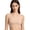 Khaki, variant on Women's Seamless Compression Yoga Bra Flat Shaping Sports Top Smooth Silk Feel Maximum Coverage Racerback High Intensity Wireless Bust Support Workout Activewear Black L