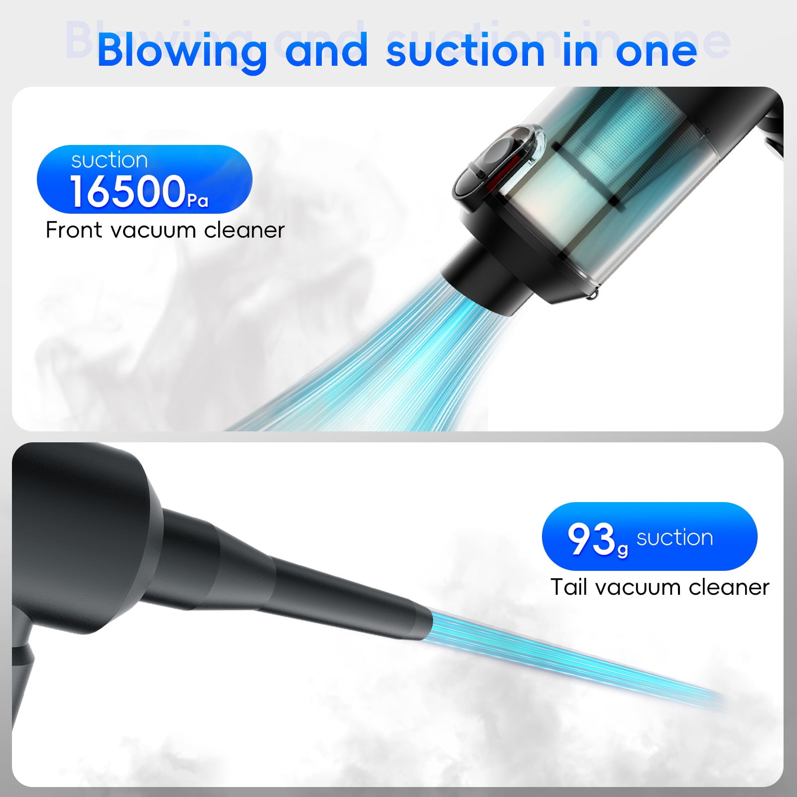 Powerful 16500Pa Cordless Vacuum Cleaners 1Button Dust Emptying Long Lifes For Indoor Use