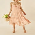 thumbnail image 3 of Solid Spaghetti Strap Midi Cami Dress for Women - Perfect for Parties and Beach, 3 of 9