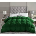 thumbnail image 2 of D.N.G. BEDDINGS 3 Piece Luxury Pinch Pleated Comforter Set Premium 800 Thread Count 100% Egyptian Cotton King/California King Size Solid Green Color, 2 of 5