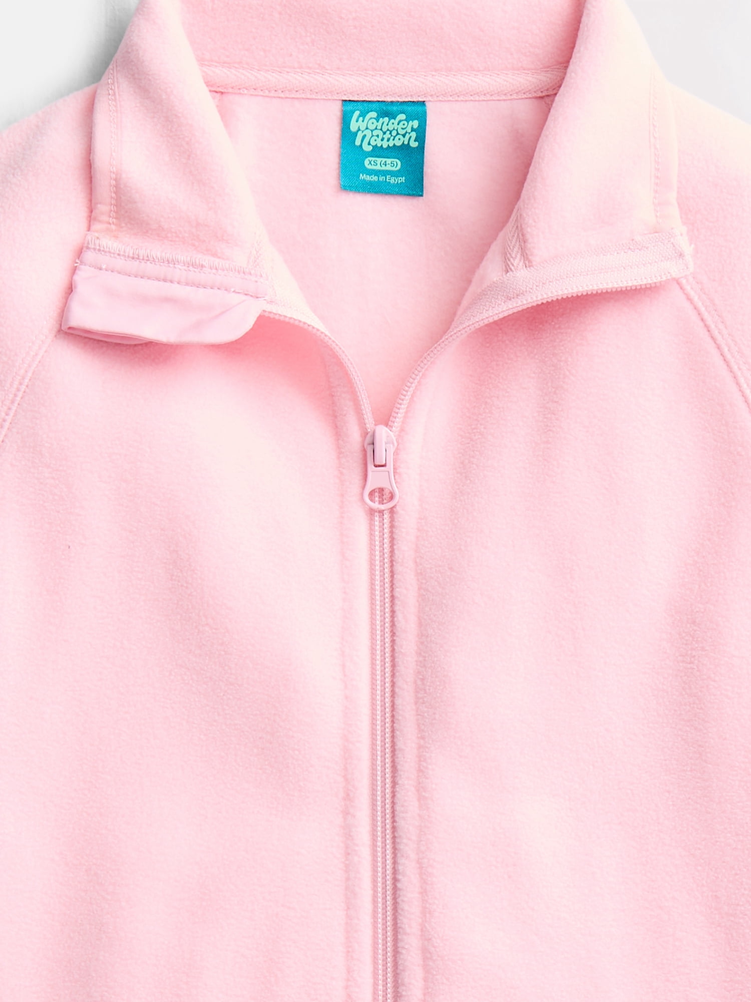 Wonder Nation Girls Microfleece Full Zip Jacket, Sizes 4-18 & Plus