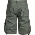 thumbnail image 4 of SDNall Mens Cargo Shorts Work Shorts Mid-Waist Multi-Pocket Pants Casual Sports Shorts (Green,Sizes:S-2XL), 4 of 9