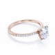 thumbnail image 2 of JeenMata Anillo de Compromiso de Corte Ovalado de 1,5 Quilates con Engaste de Garras en Baño de Oro Rosa de 18 K sobre Plata, 2 of 5