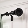 thumbnail image 4 of ACROMA Watie Adjustable Black Single Curtain Rod with Final Set for Window 84-120 inches, 4 of 5