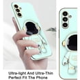 thumbnail image 3 of Compatible with Samsung Galaxy A14 5G Case Silicone TPU Plating, Samsung A14 5G Case Cute Astronaut Pattern Galaxy A14 5G Phone Case with Stand for Women Girls (Green), 3 of 7