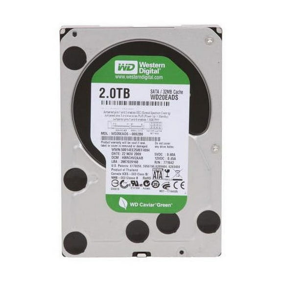 Western Digital WD20EADS 2TB 5.4K SATA 3Gb/s 3.5in Hard Drive