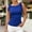 Blue, variant on Women's Casual Sleeveless Strap Ruffle Top Solid Color Summer Blouse