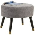 thumbnail image 2 of Convenience Concepts Designs4Comfort Mid-Century Ottoman Stool in Gray Fabric, 2 of 3