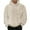 246Beige90, variant on VNKIDY Men Solid Color Knitted Jacquard Warm Hooded Sweatshirt Casual Warmth Trendy Comfort Sweatshirt Male Long Sleeve Pullover Autumn Winter Streetwear Comfort