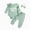R001-Green, variant on NOLDARES Newborn Baby Girl Clothes Ribbed Long Sleeve Ruffle Romper Bell-Bottom Pants Headband Set 3Pcs Fall Winter Outfits(Red,6-9 M)