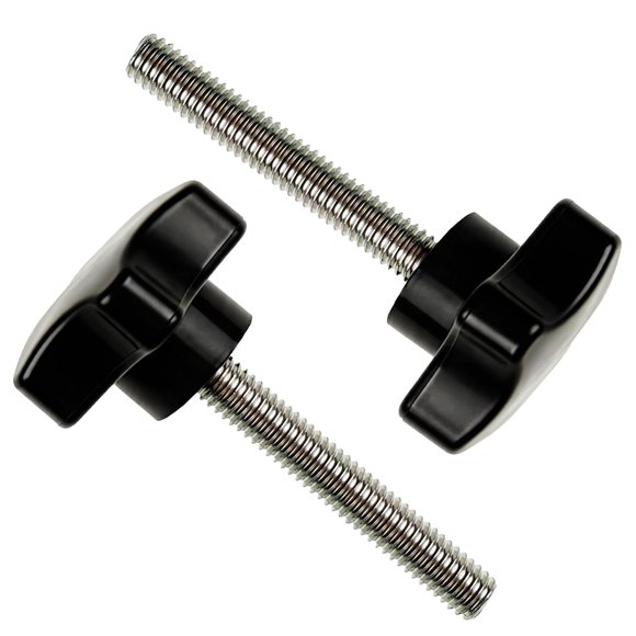 Tornillo de perilla manual Kasteco M8 x 40 mm, repuesto, 2 piezas