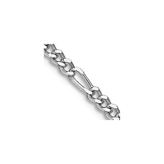 925 Sterling Silver Rhodium Plated 2.25mm Figaro Chain Necklace 26 Inch Chain Necklace for Women and Men