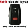thumbnail image 3 of 2Pcs Silicone Smart Key Fob Cover Protector Keyless Jacket Remote Control Holder for 2016 2017 Toyota Tacoma Land Cruise Prius V RAV4 Black Blue, 3 of 6