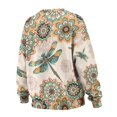 thumbnail image 6 of Yuyamidu Oversized Novelty Sweatshirts for Womens Flower Dragonfly Loose Crewneck Pullover Women's Fashion Hoodie Sweatshirts with Pockets Casual Workout Tops Long Sleeve Shirts Clothing, 6 of 7